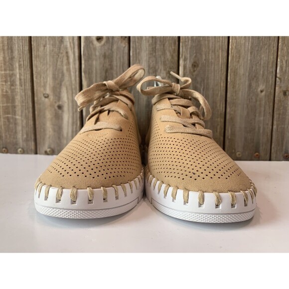frogg toggs Womens Travelers Lace-up Comfort Shoe Beige Size 9 - Picture 3 of 10